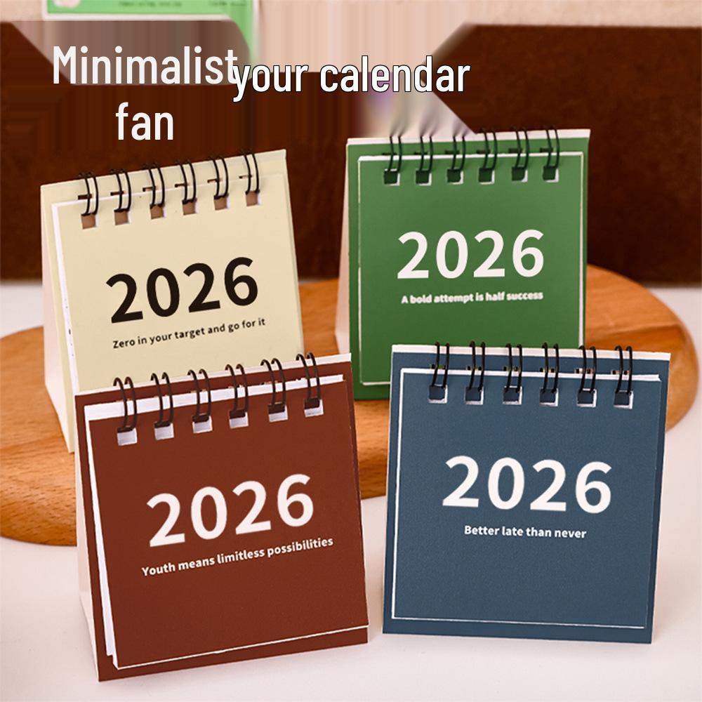 2026 Mini Simple Desk Calendar - Creative Student Desktop Ornament and Stationery Gift