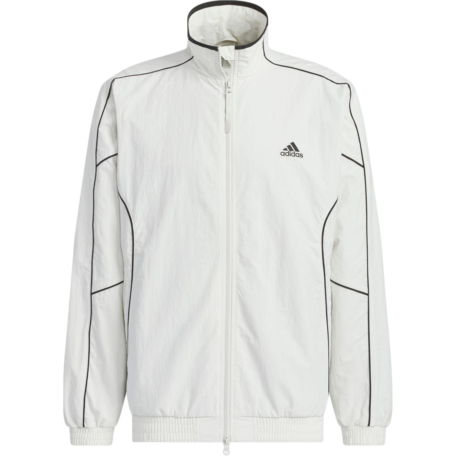 Adidas WORDING WRINKLED LINED TRACK TOP Jacket Unisex Track Gray JH1025- S