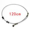 M10 50-120cm Motorcycle Dirt Bike Braided Line Steel Brake Hose Cable Hydraulic Banjo Pipe Universal Fit Racing