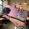 Smile with Colorful Flowers Hard Phone Case for Iphone 16 15 14 13 12 11 Pro Max Mini Shockproof Anti-Scratch Protective Cover