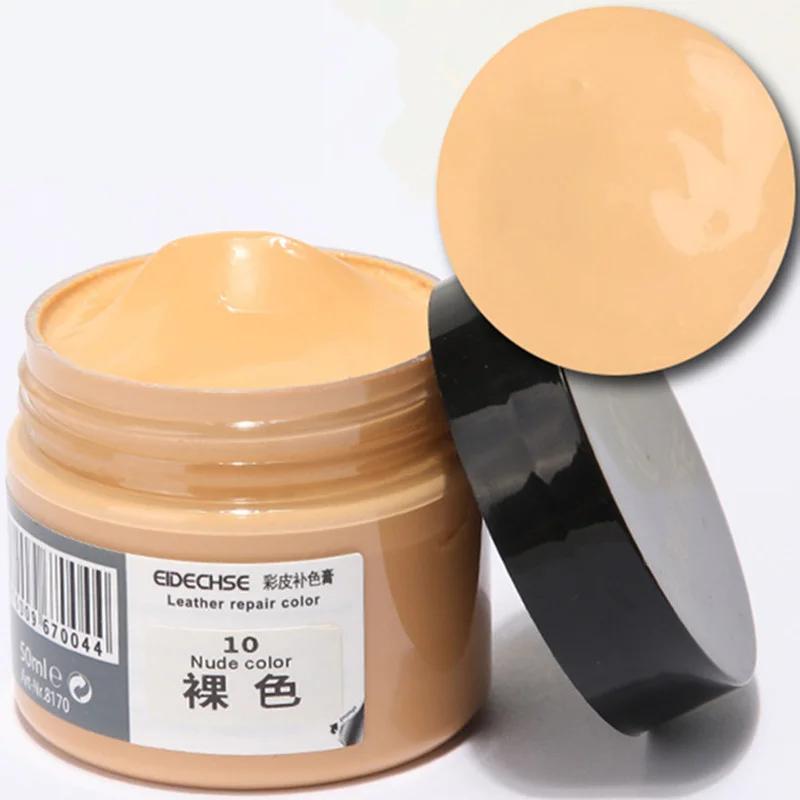 50ml Car Leather Paint Seat Care Liquid For Auto Leather Refurbish Repair Tool For Shoe Sofa Coats Holes Scratch Crack 20 Colors
