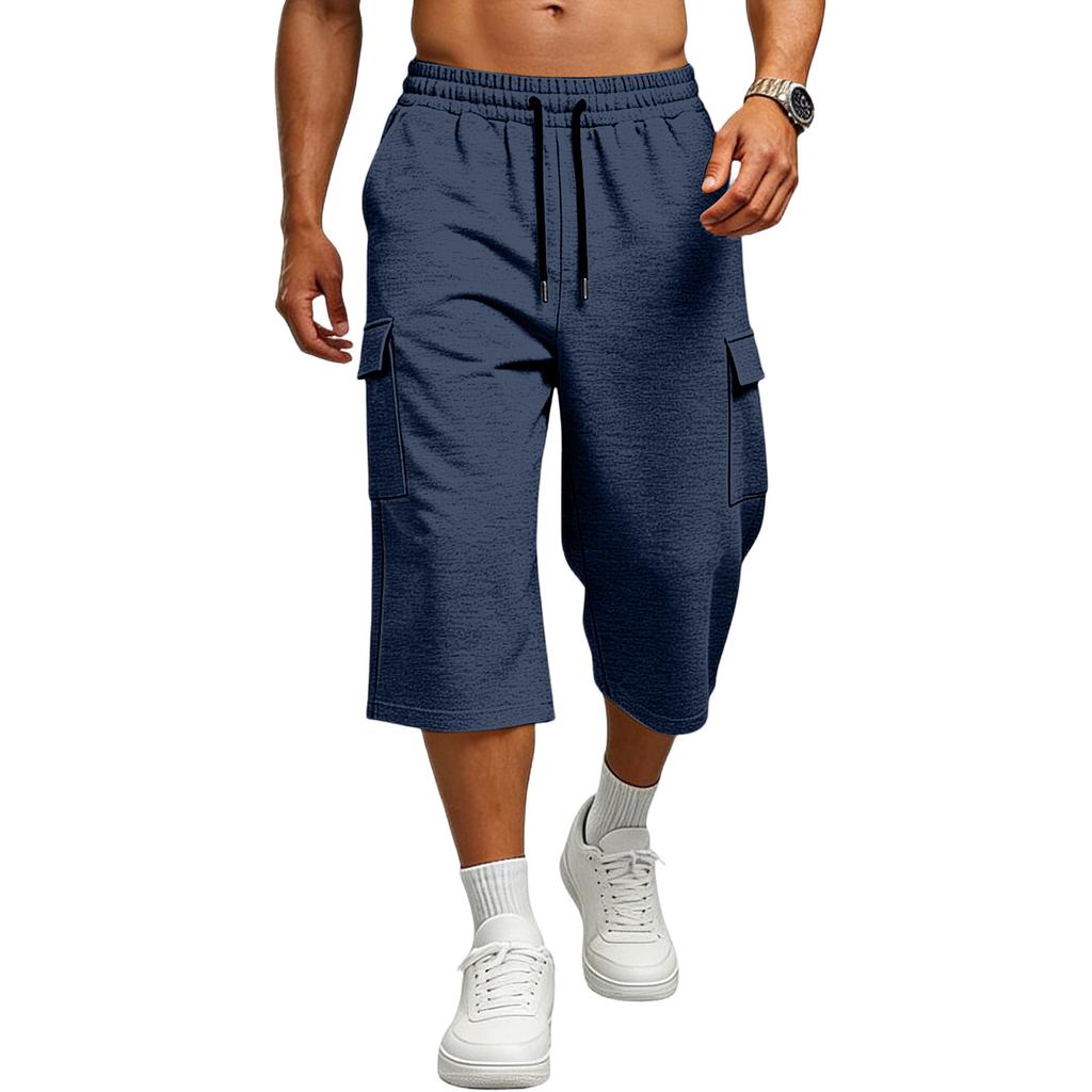 Lässige Herren-Shorts mit Kordelzug aus Webmaterial