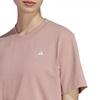 Adidas X Stella McCartney Collaboration Solid Logo Loose Fit Round Neck Short Sleeve T-Shirt Women Tops Pink HT1113