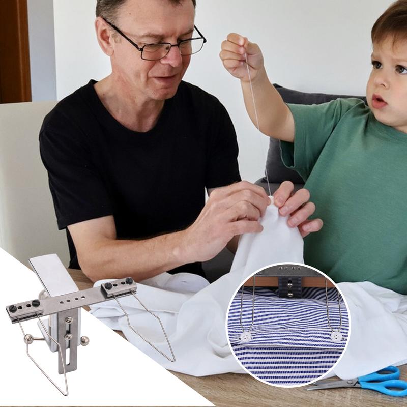 Knopfhilfe Werkzeug Verstellbares Doppelkopf-Hilfswerkzeug Knopfhilfe Werkzeug Nähmaschinenzubehör Manuelle Klemme Knopf