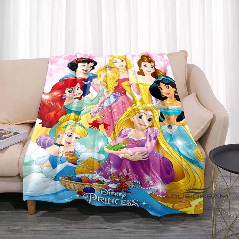 2026 Neue Disney Prinzessin Bedruckte Decke, Cartoon Flanell, Flauschige und Weiche Decke für Erwachsene und Kinder, Plüsch Sofa Bett, Auto