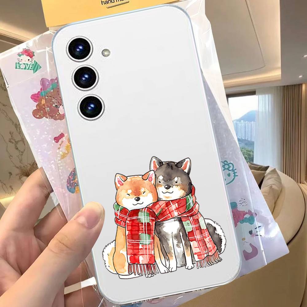 S-Shiba I-Inu Phone Case For Samsung Galaxy Transparent Cover A52 A12 A51 S21 Edge S22ULTRA S23 S24 S20LITE Plus Ultra