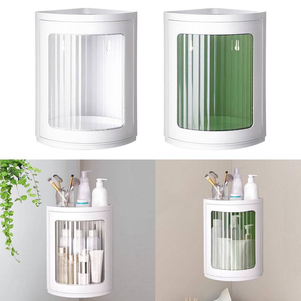 Bathroom Locker Cosmetic Storage Rack Large Capacity Degree Rotating for Countertop Vanity Tray