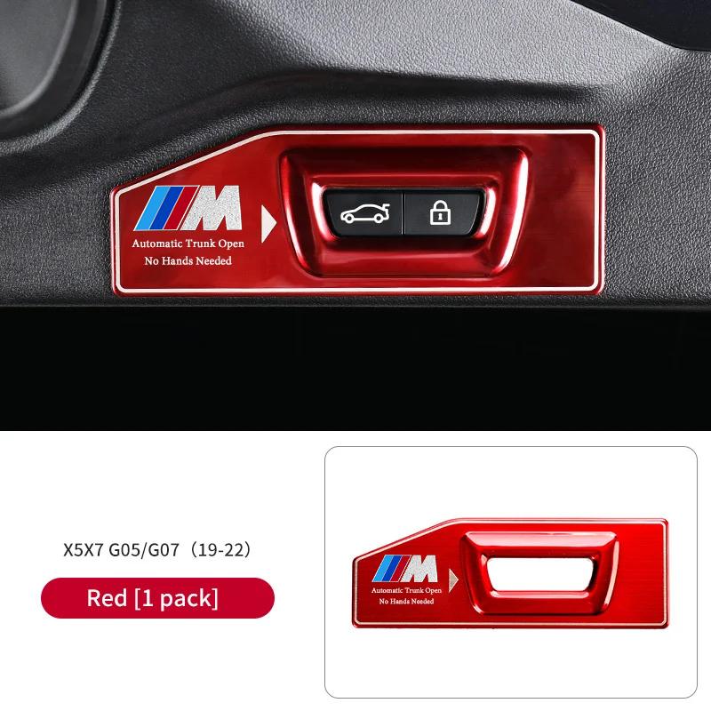 BAGI7 2026 Car Sticker Car Electric Tailgate Reminder Sticker Carbon Trunk Switch Cover For BMW X1 X2 X3 X4 X5 X6 X7 G05 G20 G30 6GT E
