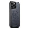SUTENI G5 For iPhone 13 Pro Max Case Compatible with MagSafe Cowhide Texture Leather Back Cover - Bl