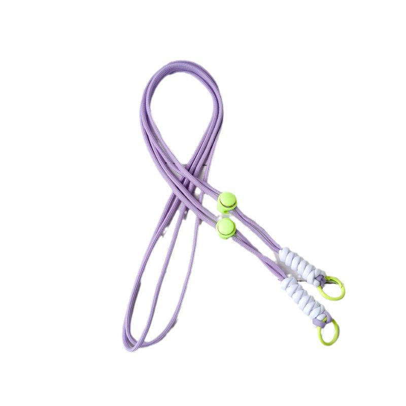 Lanière de téléphone croisée tressée réglable anti-perte avec clip arrière et sangle pour gants de ski