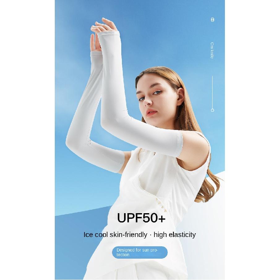 Summer Sun Protection Sleeve Women Outdoor Driving Riding Uv Long Breathable Arm Ice Silk Sleeves