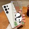 Cute Panda Pattern Phone Case For Samsung Galaxy S26 S25 S24 S23 Ultra S22 S26 Plus S21 S24 S25 FE Clear Shockproof Soft Cover