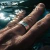 ELANDIS Stainless Steel Open End Ring Simple and Fashionable Stripe Design Suitable for Men's Party Wear Fine Jewelry