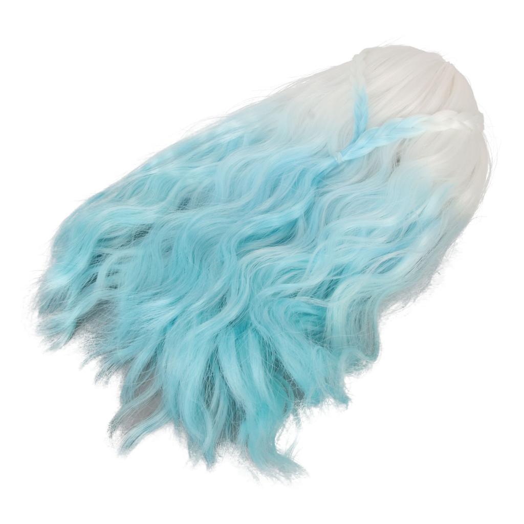 16 Peruka dla Lalki Kolory Gradientowe Kręcony Styl Wysoka Elastyczność Wygładzające Włosy do Tworzenia Lalki na Wymianę