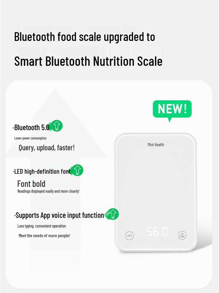 Compact Bluetooth Kitchen Scale for Baking & Coffee - Precise Gram Measurement