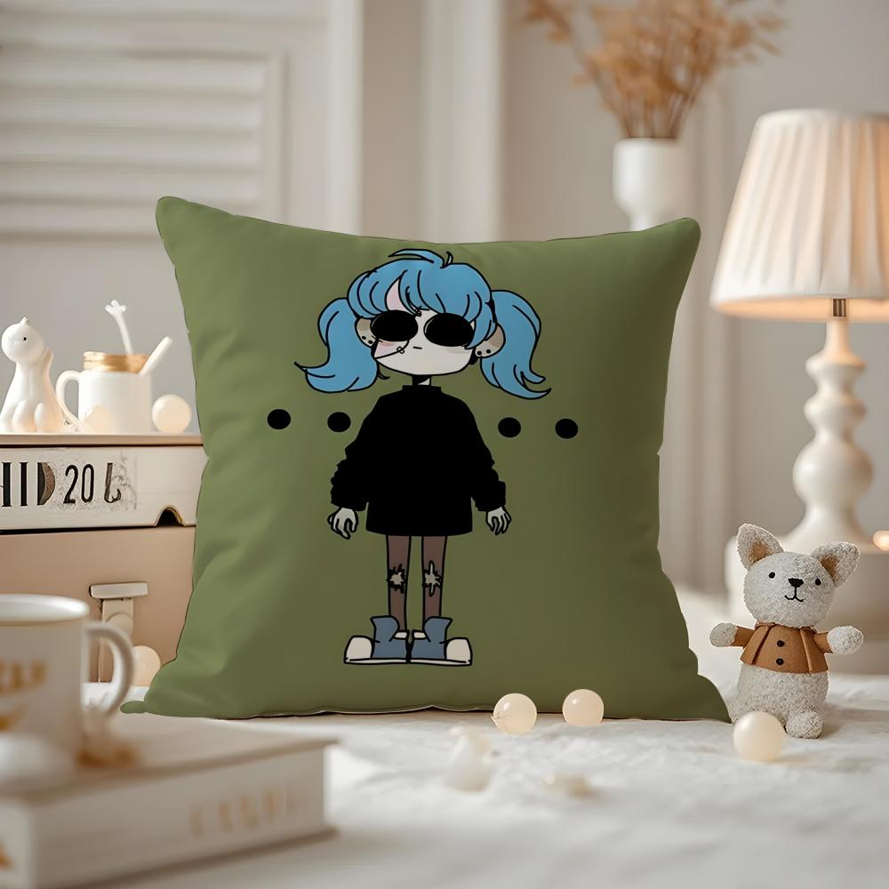 Funda de cojín Sally Face Estampada Funda de almohada Para Sala de estar Cubierta de cojín de sofá y Decoración de dormitorio