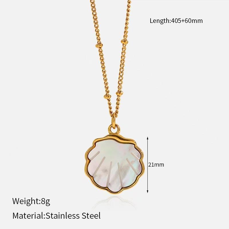 Ocean Titanium Steel Necklace Luxury Minimalist Pendant Chain Durable Sweater Accessory Jewelry Gift for Her