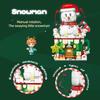 Christmas Swing Street View Series Building Blocks Snowman Sleigh Cupcake Assembly Model Bricks Children's Toys Holiday Gifts