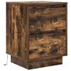 Nightstands with LED Lights 2 pcs Smoked Oak 38x34x50 cm