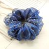 Hair Band Star Inlaid French Double-Layer Organza Sweet Temperament Headdress Flower Tie-up Hair Head Rope Female