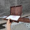 Scatola Rettangolare in Legno Portatile 20x30x6cm per Pittura Artistica, Custodie Palette per Pittura ad Acquerello/Olio per Studenti, Schizzi all'Aperto
