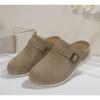 Dámské platformové uzavřené nazouvací sandály ve stylu Birkenstock, Velké velikosti Letní pantofle