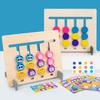 Four Colors Fruit Animal Logic Game Double Sided Wooden Montessori Enlightenment Teaching Aids Educational Toys for Kids