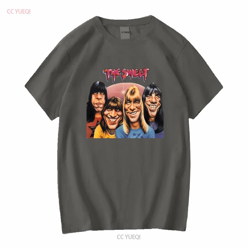 Cotton T Shirt The Sweet Fanny Adams Album Brian Connolly Steve Priest Vintage Washed Top For Everyday Wear Stretched Slightly
