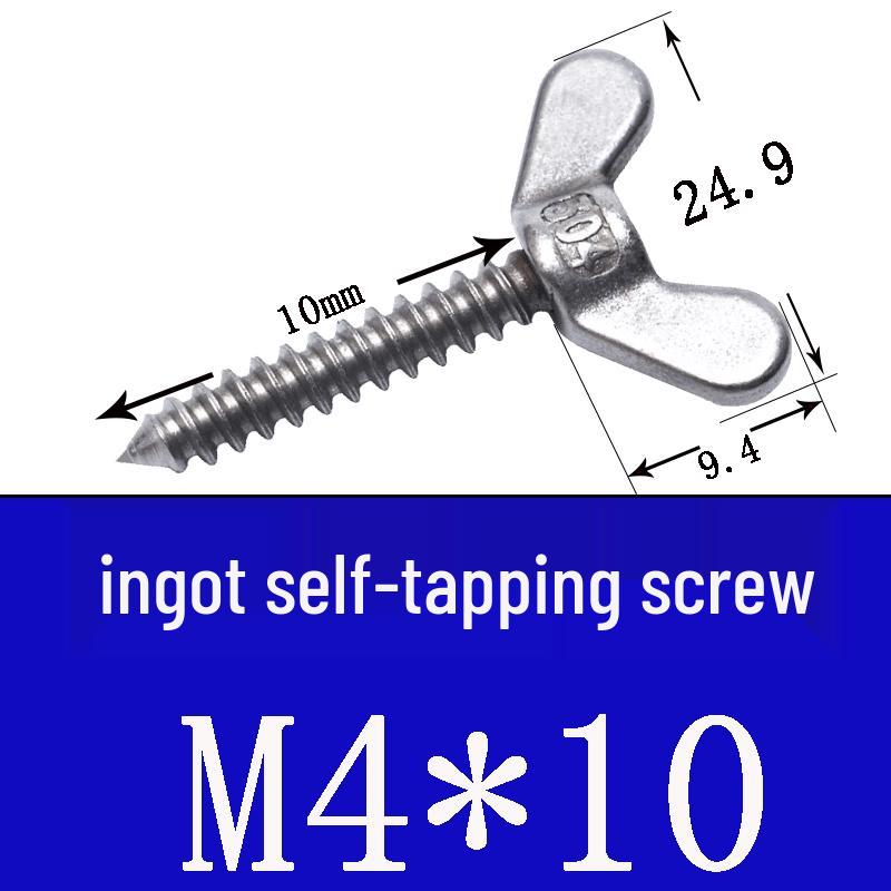 Stainless Steel 304 Eye Bolt, Self-Tapping Screw Eyelet, Butterfly Hand-Tight Self-Sheep Horn Nails