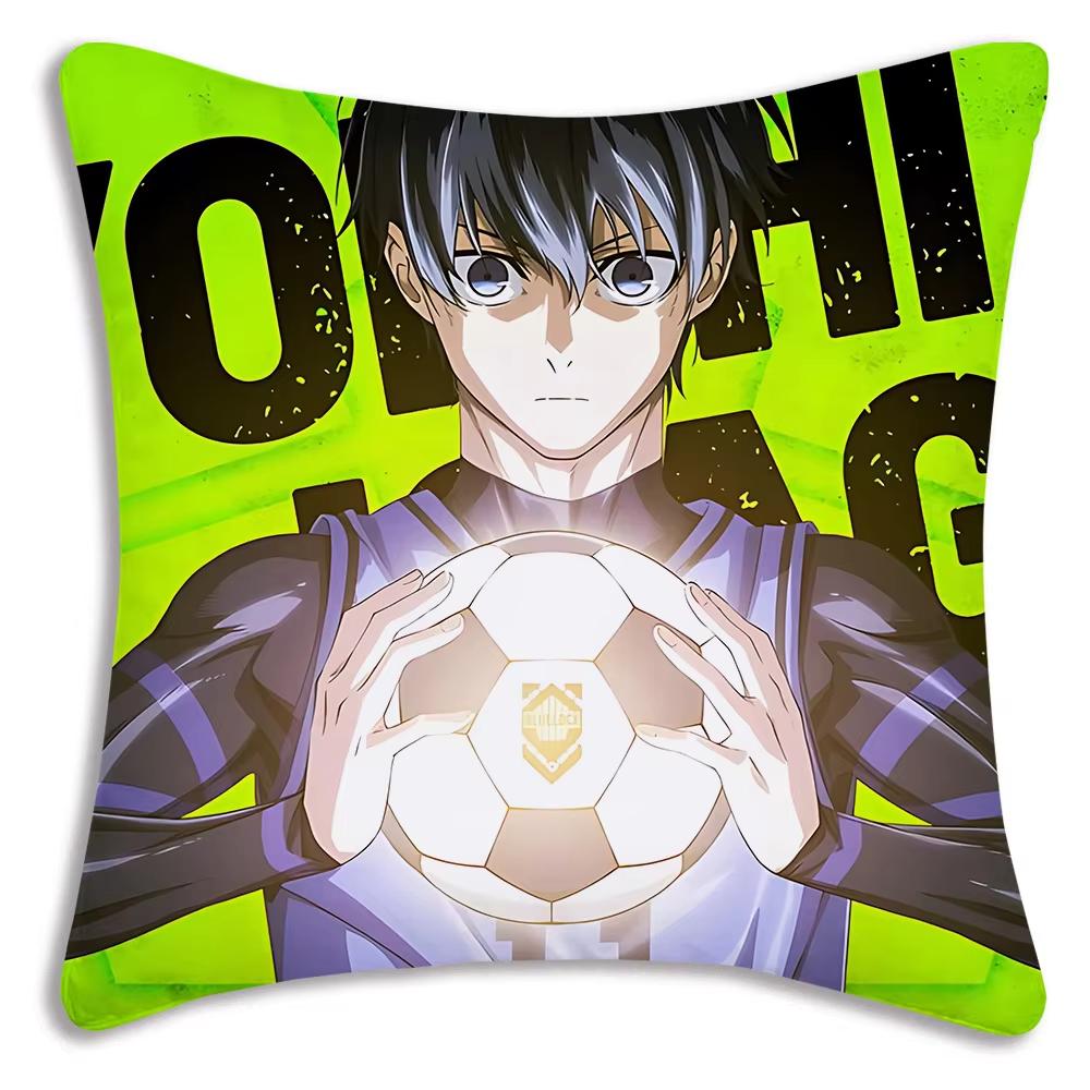Anime Blue Lock Pillow Covers Cartoon Sofa Living Double-sided Printed Square Pillow Bedroom Room Decoration Pillowcase Gift