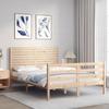 VidaXL Cadre de lit avec tête de lit 120x200 cm bois massif 3195021