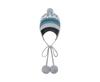 KIRSH Cherry Bohemian Pom-Pom Cap [Blue]