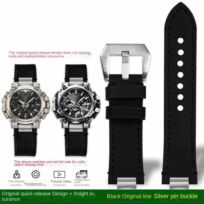 Schnellwechsel MTG B3000 Retro Leder Uhrenarmband Für Casio MTG-B3000B/BD Edelstahl Adapter Herren Rindsleder Uhrenarmband