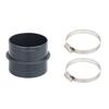 Pack of 2 Practical Round Duct Pipe Connectors 60mm/75mm With Sturdy Clamps for Heating and Ventilation Systems