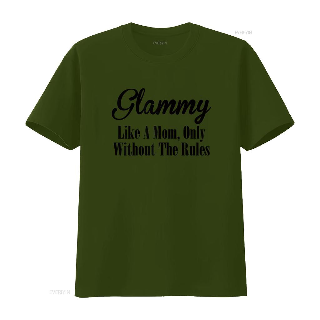 Womens Glammy T Shirt Like A Mom Only Without The Rules vintage Washed graphic Soft Comfortable streetwear designer clothes