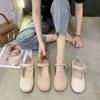 Women's Spring and Summer Gentle Fairy Style Flat Shoes Lazy Beanie Shoes Small Leather Shoes Lady Elegant Shoes
