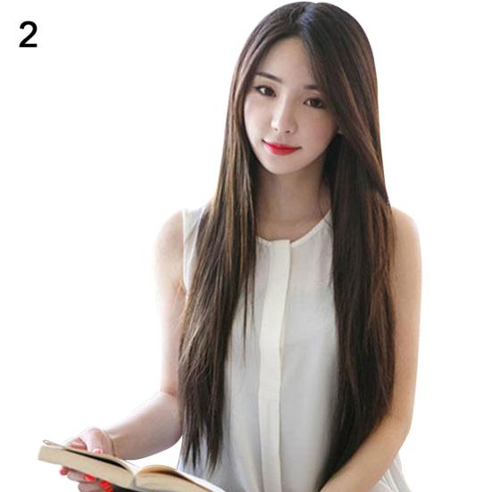 Women's Midsplit Style Long Straight Full Wig Hairpiece Cosplay Party Club