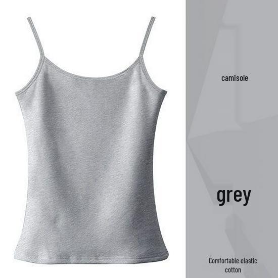 Women's Pure Cotton Black Camisole Vest – Small, Tight-Fitting, Sexy, Plus Size, Short Top for Summer/Spring.