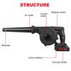 1000W 2 In 1 Cordless Electric Air Blower Vacuum Cleannig Blower Blowing & Suction Leaf Dust Collector For Makita 18V Battery