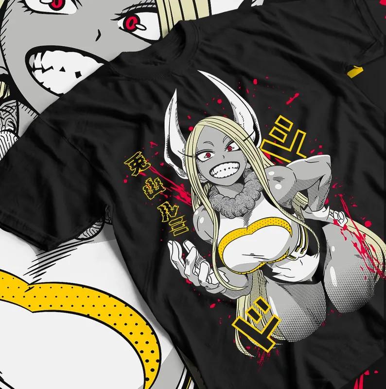 Cute Unisex Rumi Usagiyama Mirko  Waifu Anime T-Shirt, Manga Shirt Unisex T-Shirt M