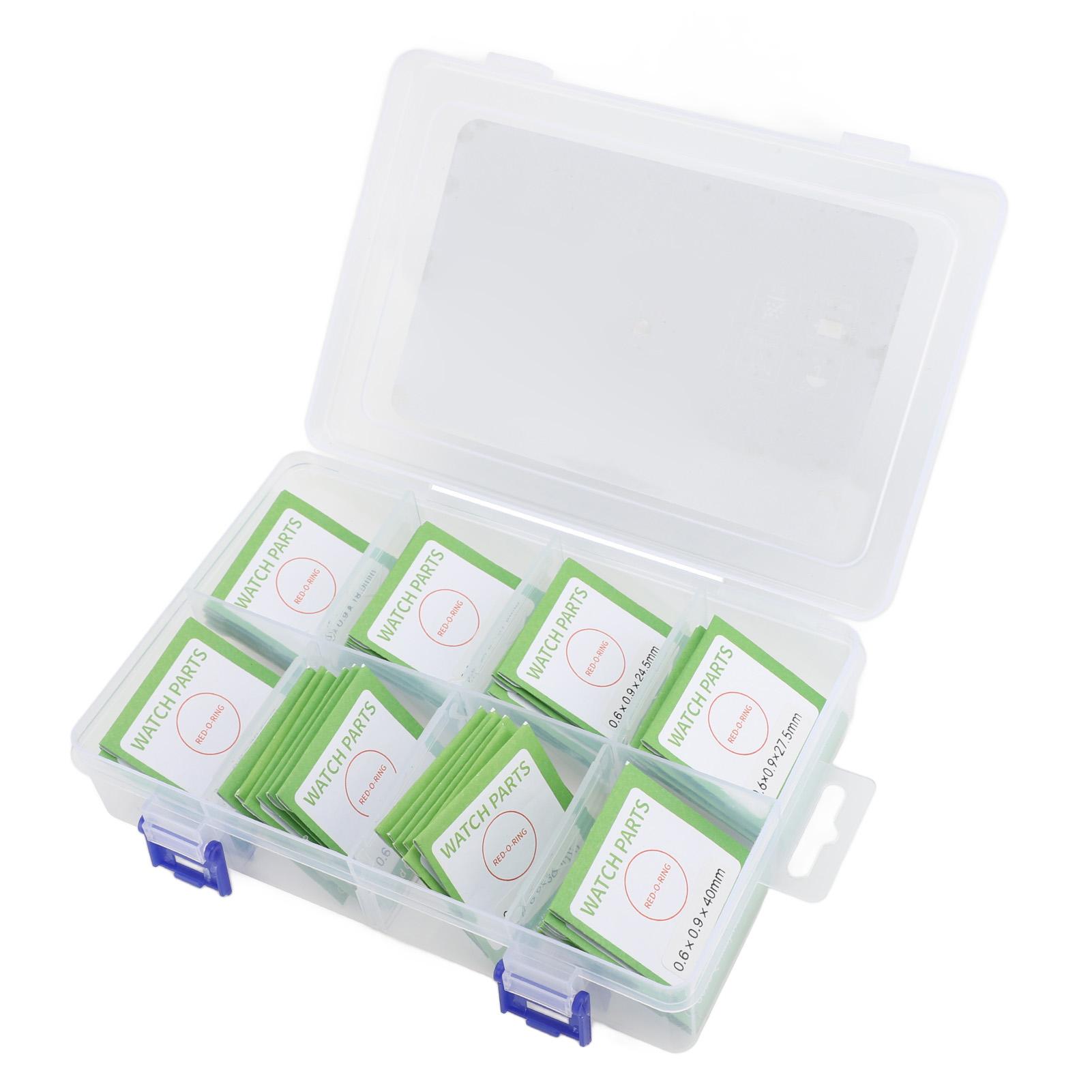 

49 шт. Водонепроницаемые уплотнительные кольца для часов, инструмент для ремонта, комплект для замены, набор шайб для часов для обслуживания, красный
