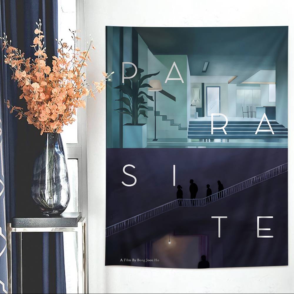 

PParasite Korean Movie Hanging Bohemian Tapestry Hanging Tarot Hippie Wall Rugs Dorm Wall Hanging Home Decor 74x94cm(29x37in)