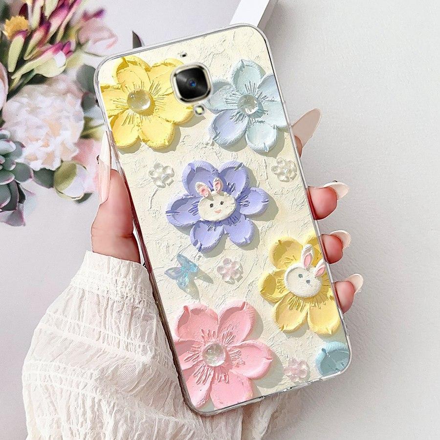 For OnePlus 3T Nord 3 5G Case Butterfly Flower Soft Silicon TPU Phone Cases For One Plus3 3 T Nord3 5G Cover