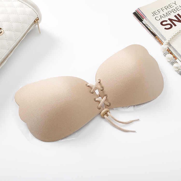 Lala Goddess Push-up Strapless Silicone Nipple Covers - Invisible Angel Wings Design Breast Pads