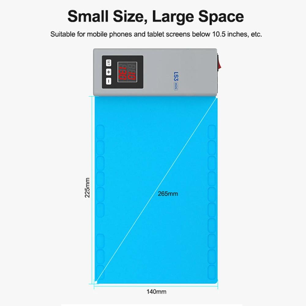 LS3-Mini LCD Screen Separator Portable Heating Table Separation Pad Mobile Phone and Tablet Repair Screen Disassembly Tool