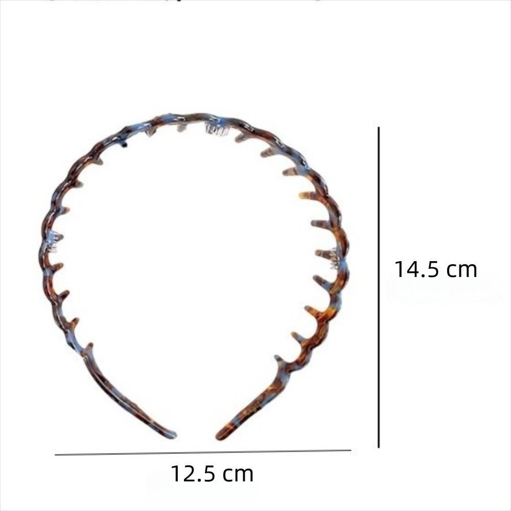 Fashion Plastic U Shape Hair Hoops Wave Shape U Shape Toothed Hair Combs Non Slip Hair Clasp Face Wash