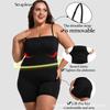 Full-body Shapewear Jumpsuit with Detachable Straps, Seamless, Flat-shoulder, One-piece Body-shaping Undergarment