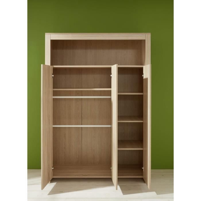 Trio Baby Room : Bed 70 X 140 Cm + Changing Table + OLIVIA Wardrobe - Oak - TREND TEAM
