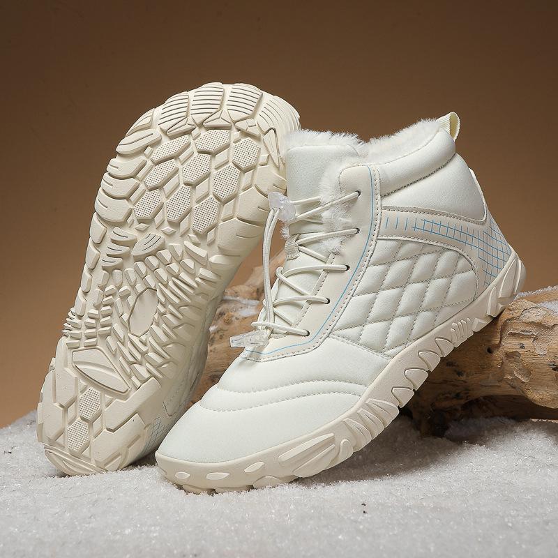 

Мужские и женские зимние непромокаемые нескользящие сноубутсы с толстой подошвой и подкладкой из плюшевого велюра, дизайн с пятью пальцами босиком. 37