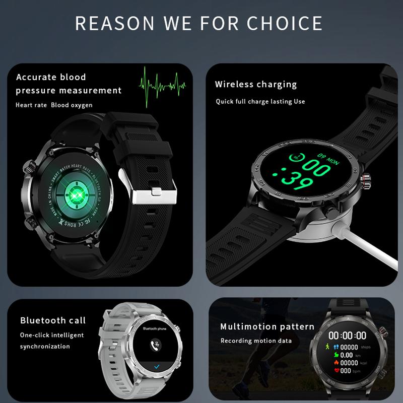 New GPS Track Smart Watch Men AMOLED HD Screen Outdoor Sports Fitness Heart Rate NFC IP68 Waterproof Bluetooth Call Smart Watch